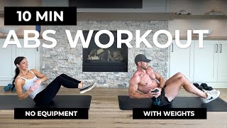 10 Minute Ab Workout No Equipment  Weighted Abs [upl. by Ayerdna819]