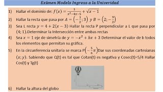 Ingreso a la Universidad Examen Modelo [upl. by Brenna]