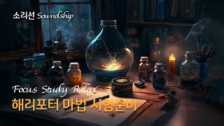 ASMR 마법약 시험 전 공부하기  해리포터 밤 앰비언스 [upl. by Forrer]