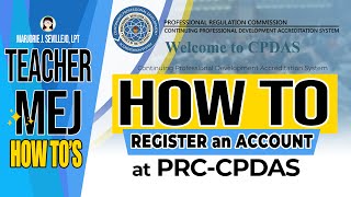 How To Register an Account in CPDAS  Check your CPD Units Accredited by PRC  PIC Renewal [upl. by Anigar]