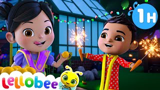 Celebrate Diwali with Rishi The festival of lights🌻Lellobee City Farm  Kids Playhouse Song Mix [upl. by Teahan]