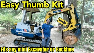 DIY Manual thumb kit for any smaller backhoe or excavator [upl. by Anikat941]