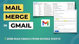 How to Mail Merge in Gmail  Send Bulk Emails on Google Sheets [upl. by Rocky]