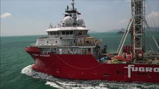 Fugro Voyager geotechnical drilling vessel [upl. by Abbottson]