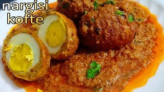 Nargisi Kofte Recipe  Homemade Restaurant Style Nargisi Kofta Recipe [upl. by Brawner]