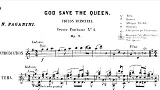 N Paganini God save the King Score Roman Kim [upl. by Relyt155]