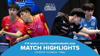 WenHuang vs KimYoshiyama  U19 BD Final  ITTF World Youth Championships 2024 [upl. by Lorsung140]