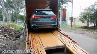 Car BMW X7 🔥⚡  Car Transport Service Door to Door 🚛  Kolkata West Bengal to Delhi India viral 😇 [upl. by Itsrejk598]