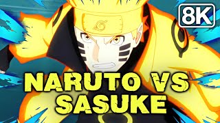 Naruto Vs Sasuke  Full Fight 8K Max Quality English Sub Final Battle Ending [upl. by Odidnac]