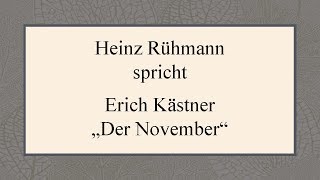 Erich Kästner „Der November“ 1955 [upl. by Lytsyrk]