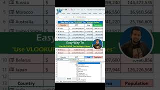 Easy Way To Use VLOOKUP For Multiple Values 😮 shorts [upl. by Yseulte]