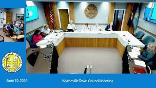 Wytheville Town Council  June 10 2024 [upl. by Hudson205]