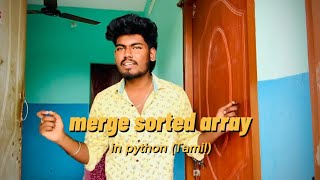 merge sorted array in python tamil  88 leetcode question [upl. by Akeenat]