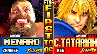 SF6 MenaRD Zangief Vs Chris Tatarian Ken ▰ High Level [upl. by Esta141]