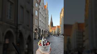 Frozen Yogurt next to St Lamberti Münster Germany🍦 [upl. by Krakow851]