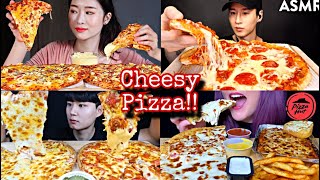 MUKBANGERS EATING A WHOLE PIZZA 🌶️🔥😍PIZZA MUKBANG😋PIZZA ASMR MUKBANG😍🥰MUKBANG COMPILATION❤😍 [upl. by Regor]