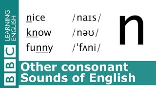 English Pronunciation 👄 Consonant  n  nice funny amp son [upl. by Nawak380]