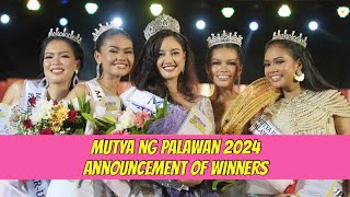 Mutya ng Palawan 2024 Announcement of Winners amp Crowning Moment [upl. by Woodall879]