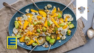 Blumenkohlsalat Rezept I Knackiger Sommersalat mit Avocado und Mango  EDEKA [upl. by Isadore]