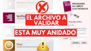 Solucion Error el archivo a validar esta muy anidado PLE [upl. by Lletnom]