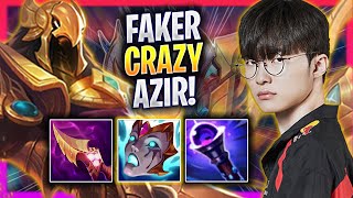 FAKER CRAZY GAME WITH AZIR  T1 Faker Plays Azir MID vs Leblanc  Season 2024 [upl. by Neliac]