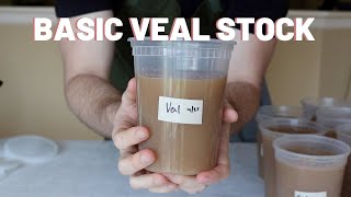 How to Make Brown Veal Stock  The Father of Demi Glace [upl. by Acinorahs]