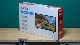 LCD TV AKAI LET32FHD3283LED  unboxing amp test  Česky ᴴᴰ [upl. by Oina251]