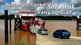 Sarikei Sarawak Bintangor Ferry Sungai Sian😎Pemandangan indah di tebingan Bandar Bintangor🤩Relaxing🙏 [upl. by Germana]