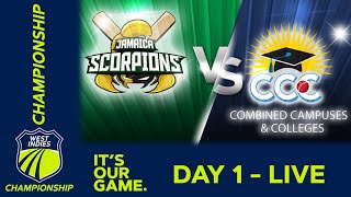 🔴 LIVE Jamaica v CCC  Day 1  West Indies Championship 2024  Wednesday 14th February [upl. by Eimmas]