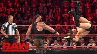 Braun Strowman vs The Miz Raw Nov 6 2017 [upl. by Ecirtnuahs]