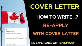 How to write cover letter for canada refused visa  letter of explanation  justification letter 🇨🇦 [upl. by Gadmon463]