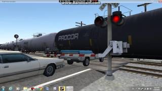 Union Pacific Frieght Train Crossing Country Crossing In Run8 Train Simulator [upl. by Nerot900]