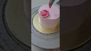 How to pipe roses on cake with 1m nozzle 💝shortsytshorts [upl. by Dlawso870]