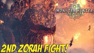 Monster Hunter World Zorah Magdaros Second Fight  YoVideogames [upl. by Gignac]