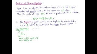 Recurrence Relations for Recursive Algorithms [upl. by Anelrahc582]