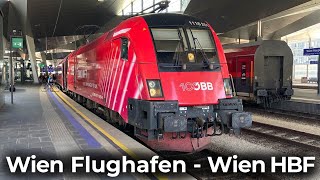 ÖBB RailJet im Herzen Österreichs  4K Führerstandsmitfahrt Wien Flughafen  Wien HBF  Taurus 1116 [upl. by Akeihsat756]