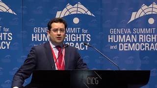 Hillel Neuer at Geneva Summit 2018 [upl. by Fedak320]