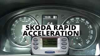 Skoda Rapid 16 TDI 105 PS  acceleration 0100 kmh [upl. by Mecke]