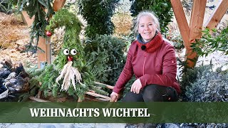 Wichtel binden  Eine weihnachtliche Deko für Terrasse oder Hauseingang [upl. by Elicia383]