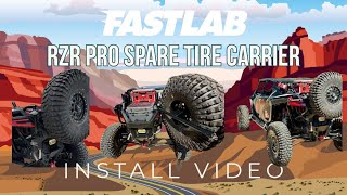 FASTLAB RZR Pro Swing Out Spare Tire Carrier Install [upl. by Ahsea]