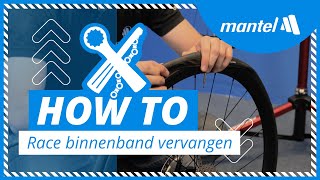 BINNENBAND VERVANGEN van je RACEFIETS Mantel Howto [upl. by Yardley178]