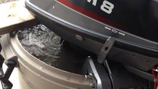 Yamaha 8HP outboard 2 stroke run test [upl. by Ahsemik845]