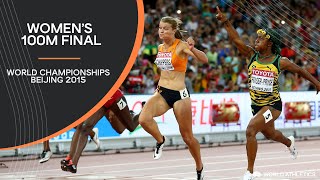 Womens 100m Final  World Athletics Championships Beijing 2015 [upl. by Avad]