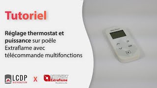 Réglage thermostat et puissance sur poêle Extraflame avec télécommande multifonctions [upl. by Yelda]