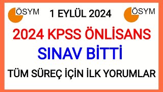 2024 KPSS ÖNLİSANS BİTTİ✅ İLK YORUMLAR NASIL TÜM SORU VE CEVAPLAR NE ZAMAN✅ KPSS ÖNLİSANS SÜRECİ ✅ [upl. by Eibob]