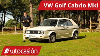 VW Golf Cabrio Mk I  Coches CLÁSICOS  Review en español  Autocasión [upl. by Anwahsak]