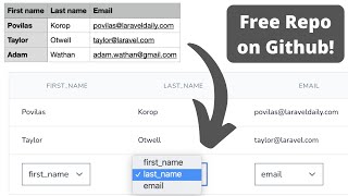 Laravel 8 Import CSV and Choose Fields [upl. by Rehpetsirhc]