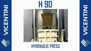 VICENTINI H90 TYPE HYDRAULIC RAM PRESS FOR CERAMICS [upl. by Bartlett217]