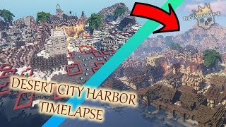 Minecraft Desert City Harbor  Timelapse  The Shattered Crown [upl. by Ecaj422]