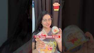 Tasting 7eleven SHINCHAN desserts from Thailand 🇹🇭 shinchan [upl. by Aihppa]